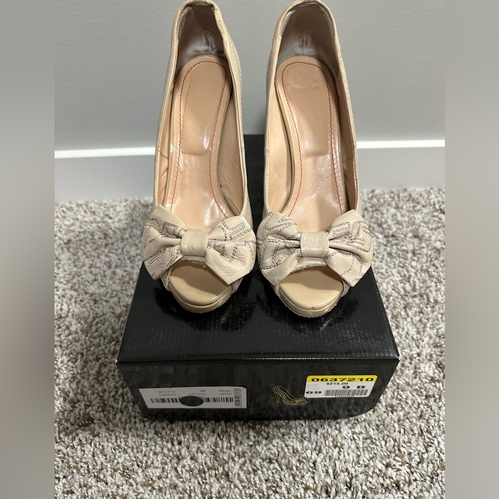 Miss Sixty bow peep toe high heels